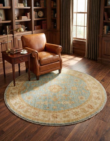 4' 9 x 4' 10 Kaizar Wool Round Rug