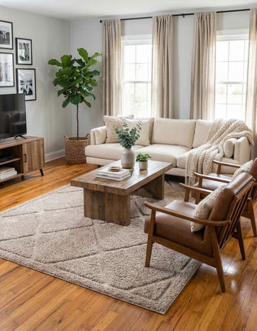 9' x 12' Lattice Shag Rug