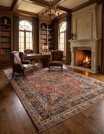 6' 4 x 10' 3 Mashad Wool Rug