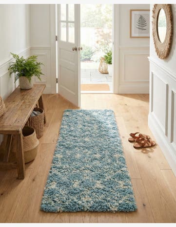 2' x 5' Moroccan Trellis Shag Runner Rug