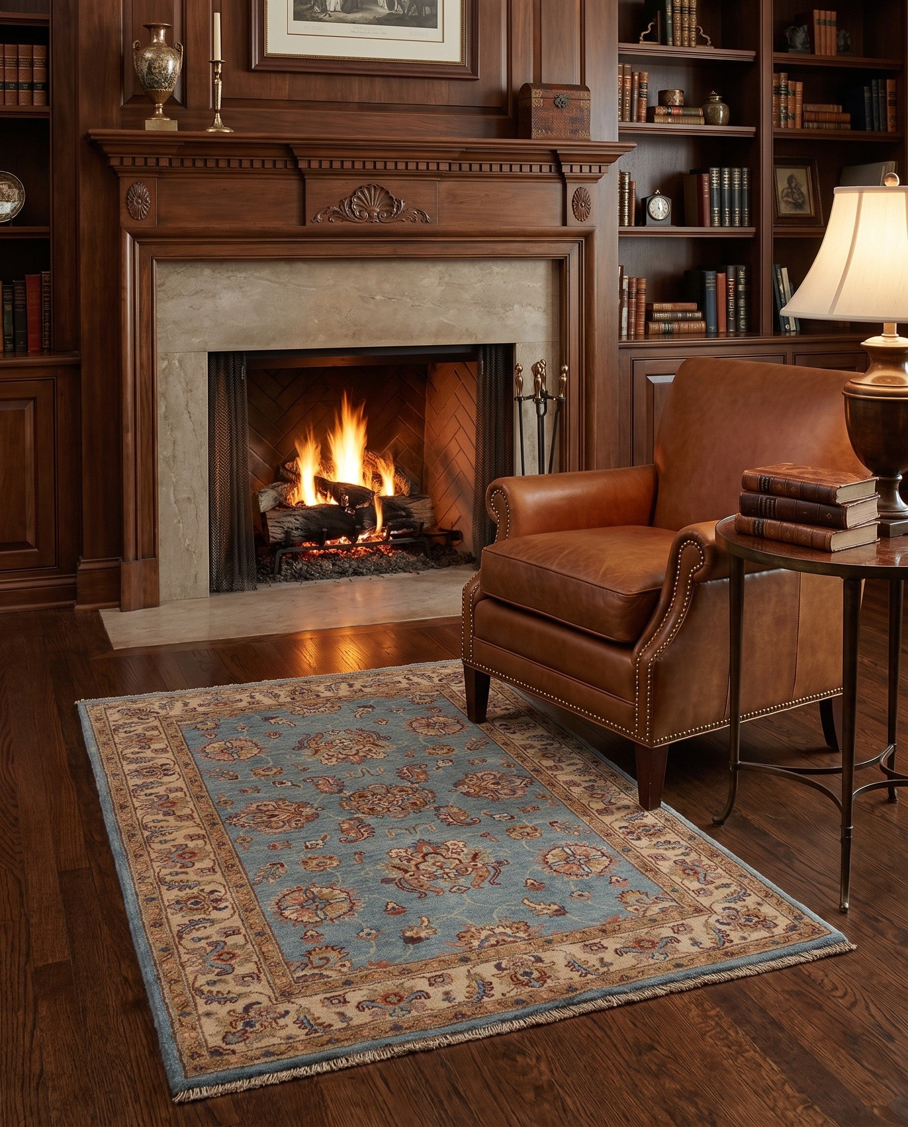3' 4 x 5' Hand Knotted Ziegler Rug