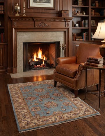3' 4 x 5' Hand Knotted Ziegler Rug