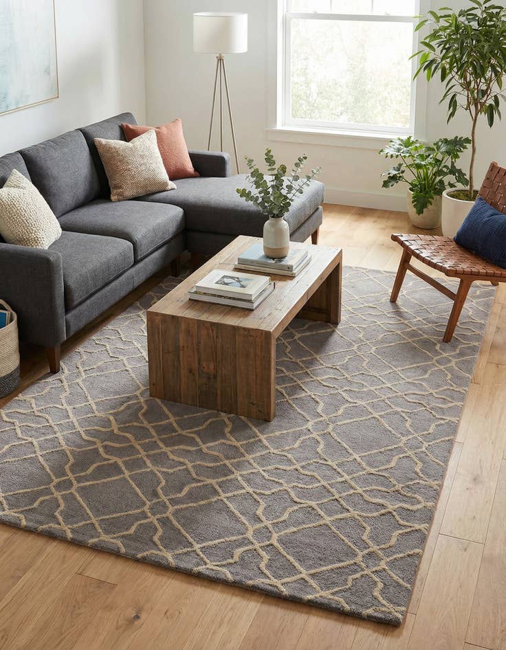 Detail image of 5' 2 x 8' 1 Luna Wool Rug