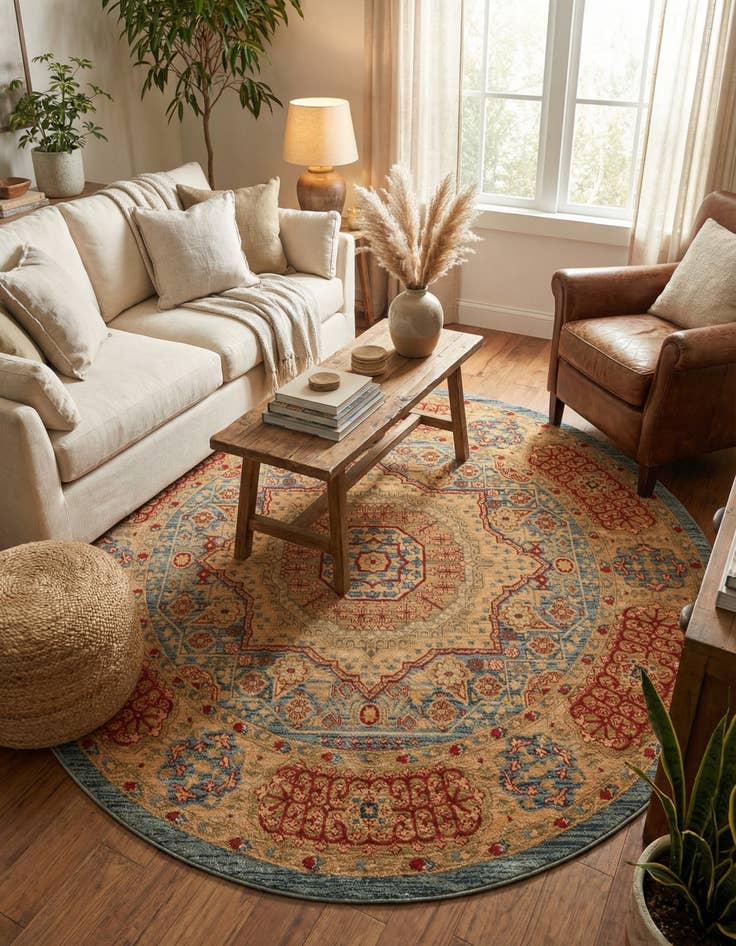 Detail image of 8' x 8' Mamluk Round Rug