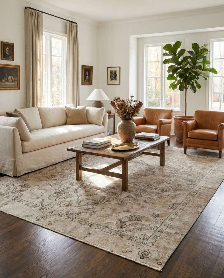 8' 10 x 12' Hand Knotted Ultra Vintage Persian Wool Rug