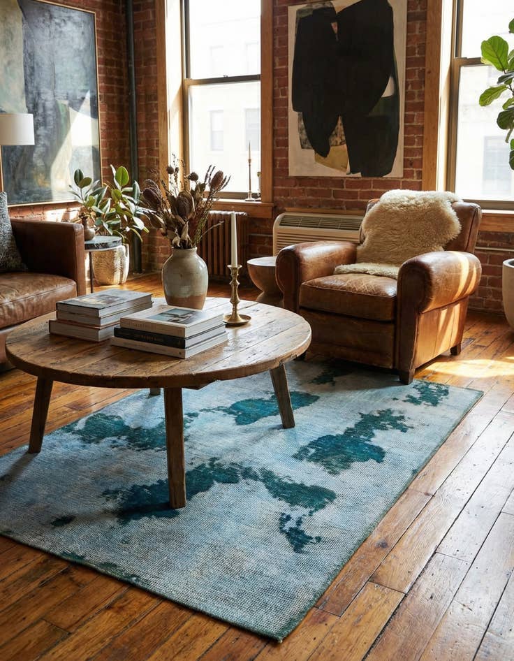 Detail image of 3' 2 x 4' 3  Hand Knotted Ultra Vintage Persian Wool Rug