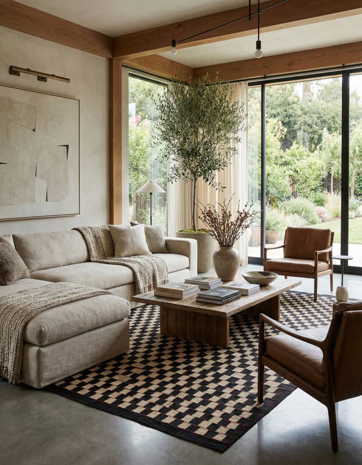 Detail image of 8' x 9' 7  Hand Woven Kilim Modern Wool Rug