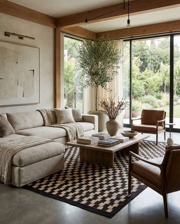 8' x 9' 7 Hand Woven Kilim Modern Wool Rug