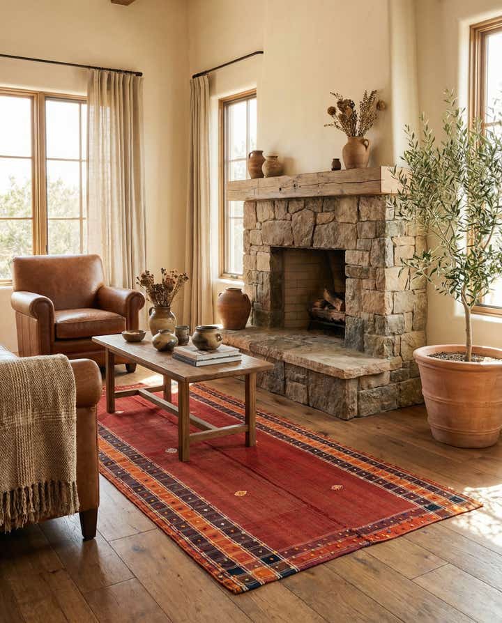 4' 10 x 8' 8 Jajim Wool Rug