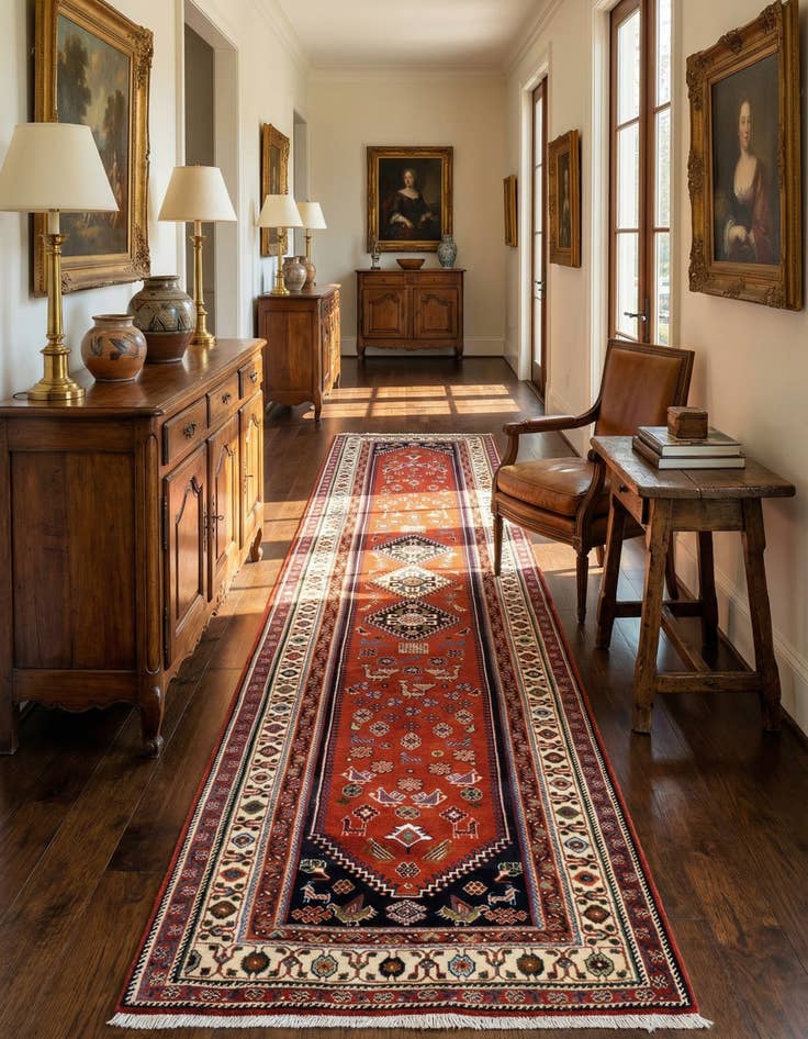 Detail image of 2' 4 x 9' 9 Jalameh Wool Runner Rug