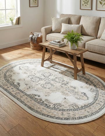 Ivory Parker Oval Rug