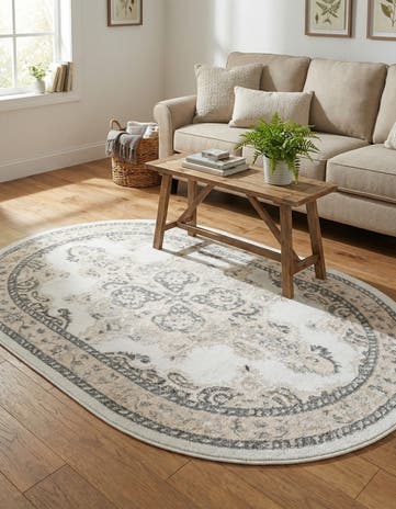 Ivory Parker Oval Rug
