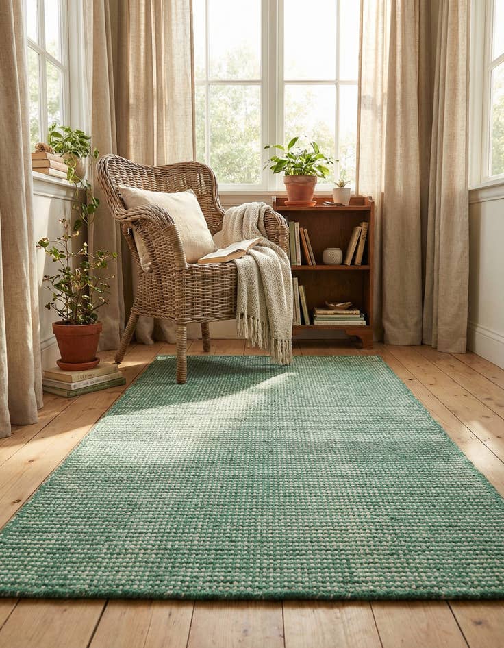 Detail image of 2' x 4' 1  Hand Woven Jill Zarin English Manor Farmhouse Wool Runner Rug