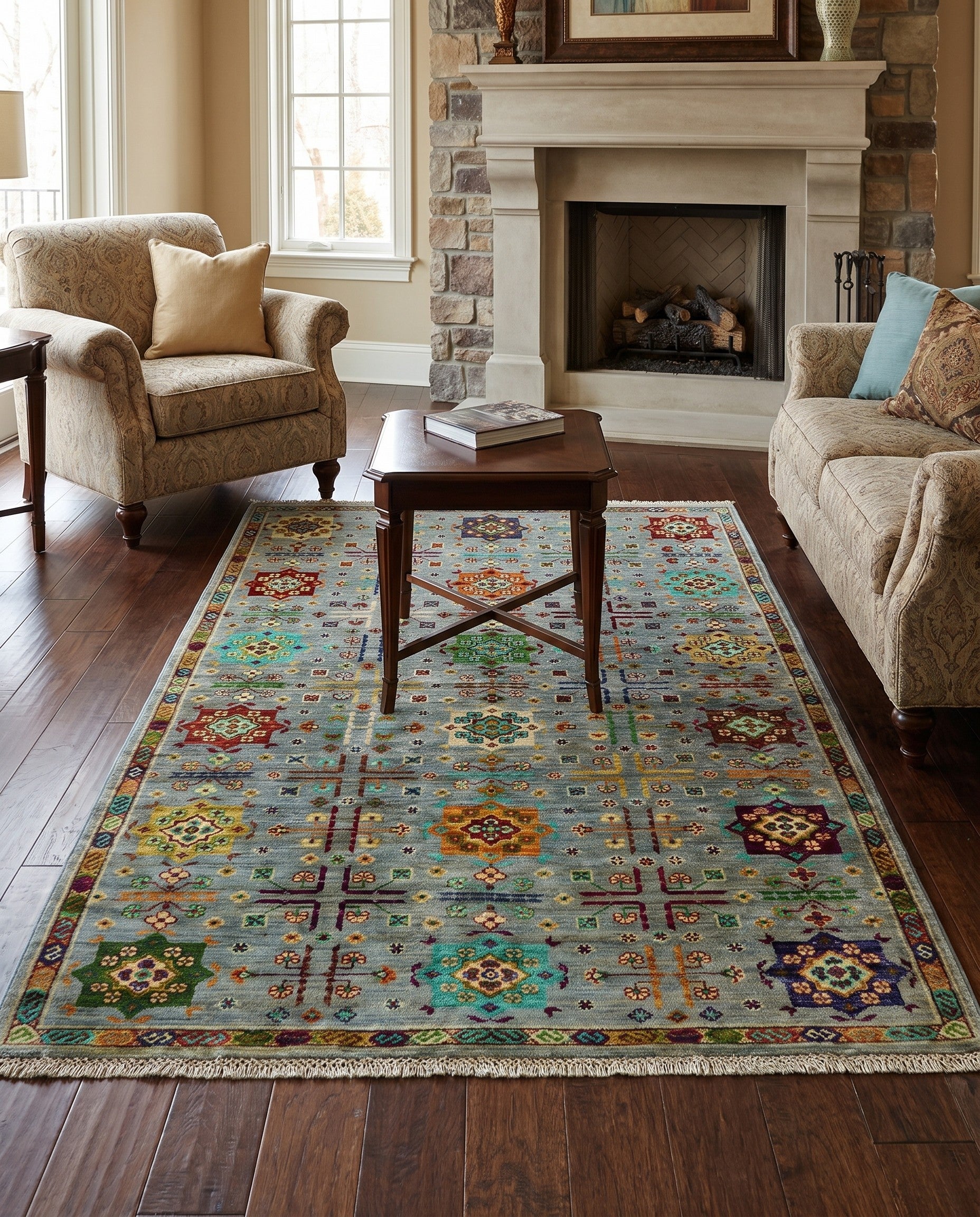 4' 3 x 5' 10 Hand Knotted Ariana Ziegler Rug