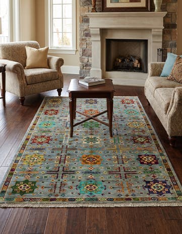 4' 3 x 5' 10 Hand Knotted Ariana Ziegler Rug