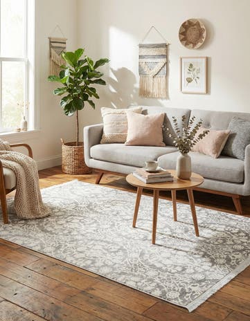 Light Gray Modern Classical Rug