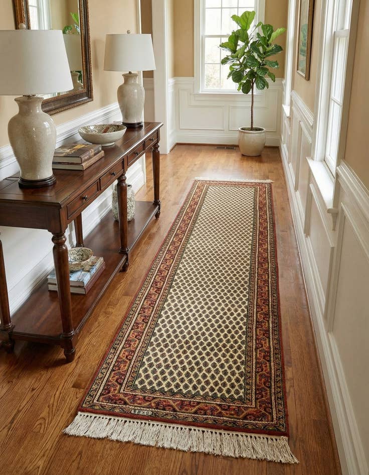 Detail image of 2' 8 x 11' 4  Hand Knotted Mir Wool Runner Rug