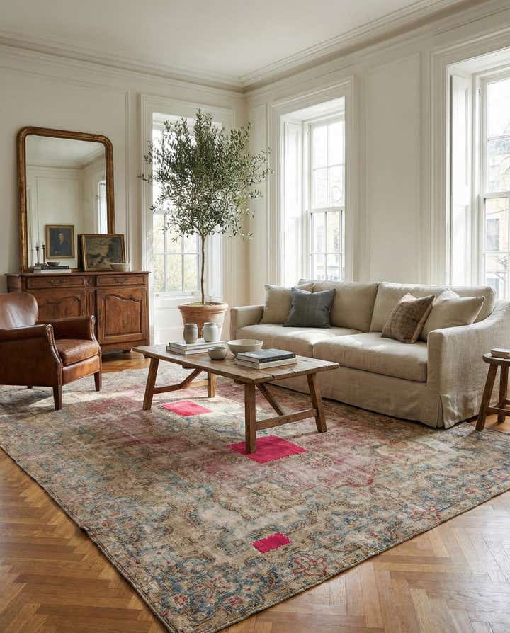 9' 3 x 12' 9 Hand Knotted Ultra Vintage Persian Wool Rug