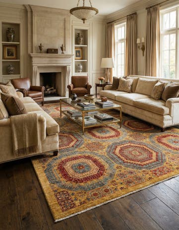 8' 5 x 11' 4 Hand Knotted Mamluk Ziegler Rug