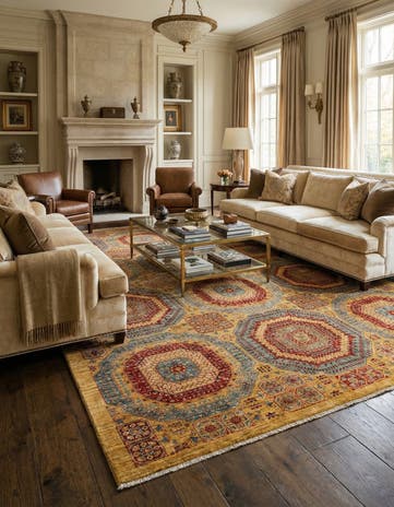 8' 5 x 11' 4 Hand Knotted Mamluk Ziegler Rug