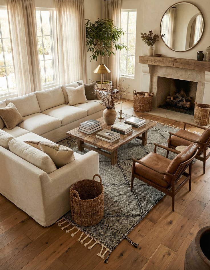 Detail image of 5' x 8'  Hand Knotted Moroccan Wool Rug