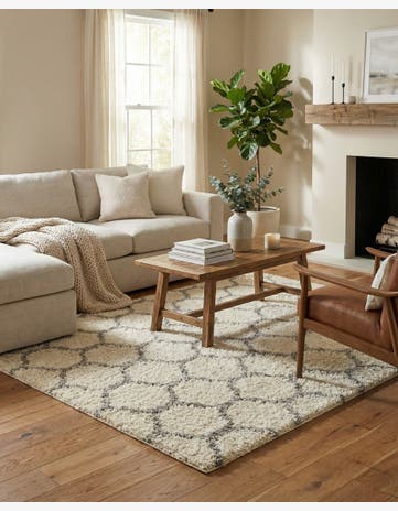 7' 10 x 7' 10 Trellis Shag Square Rug