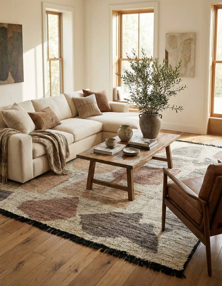 Detail image of 8' 5 x 9' 4  Hand Knotted Moroccan Wool Rug