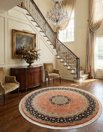 9' 10 x 9' 10 Tabriz Round Rug