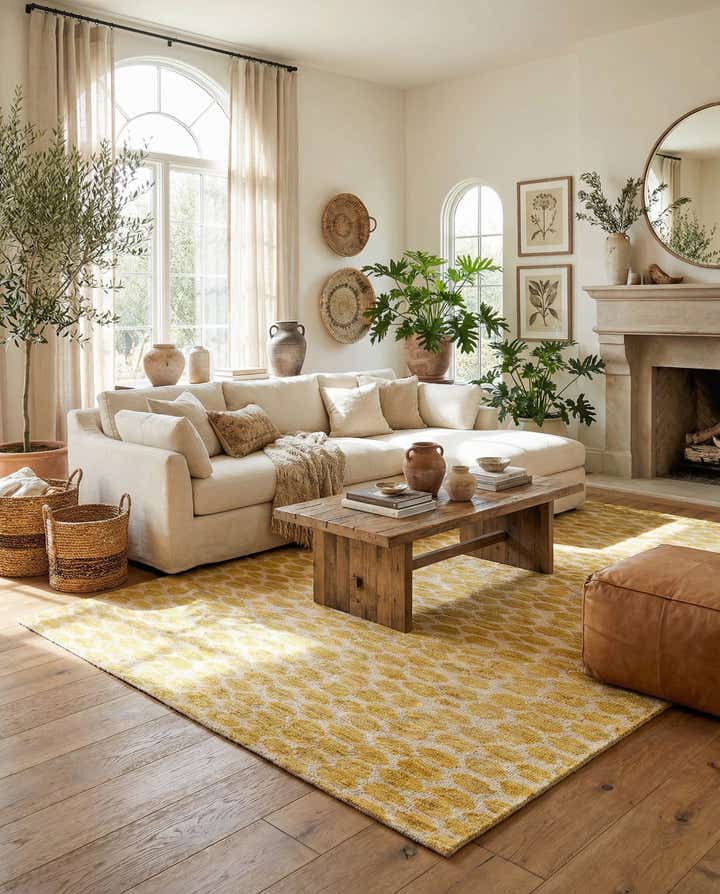 4' 10 x 8' Hand Knotted Moroccan Wool Rug