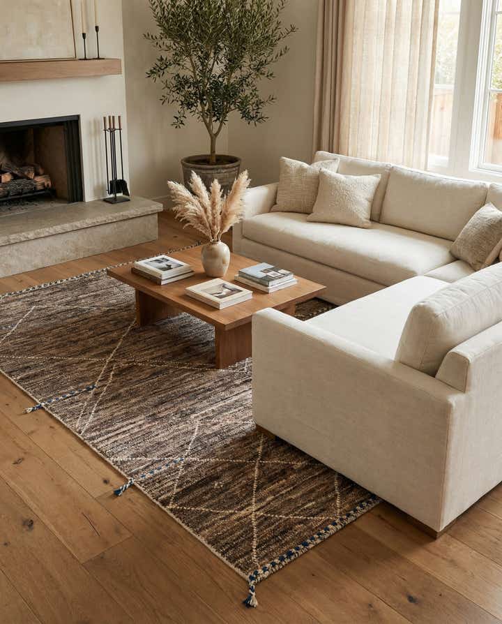 4' 1 x 6' 1 Hand Knotted Moroccan Wool Rug