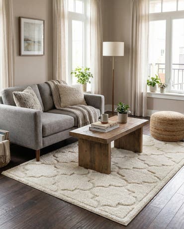  4' x 6' Lattice Shag Rug