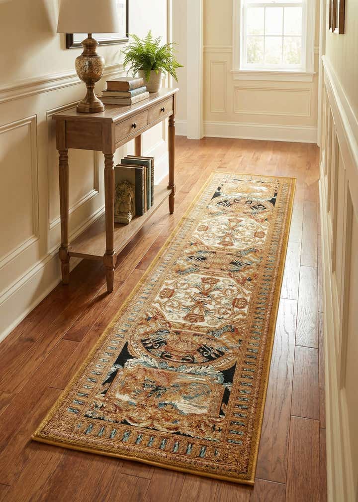 2' x 8' Easy-Clean Traditional Indoor / Outdoor Runner Rug