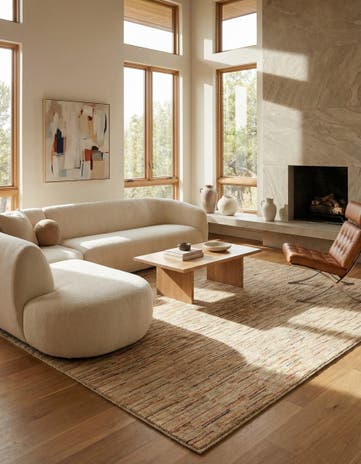 6' 7 x 9' 5 Hand Knotted Modern Ziegler Rug