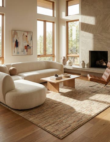 6' 7 x 9' 5 Hand Knotted Modern Ziegler Rug