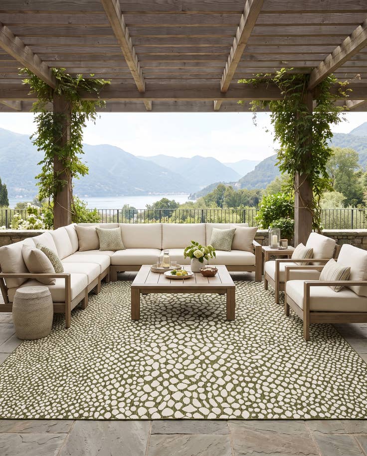 Detail image of 13' x 13' Easy-Clean Jill Zarin Cape Town Indoor / Outdoor Square Rug