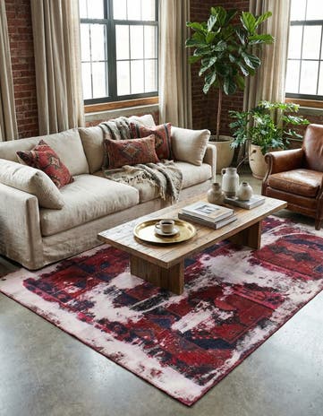 4' 8 x 6' Hand Knotted Ultra Vintage Persian Wool Rug