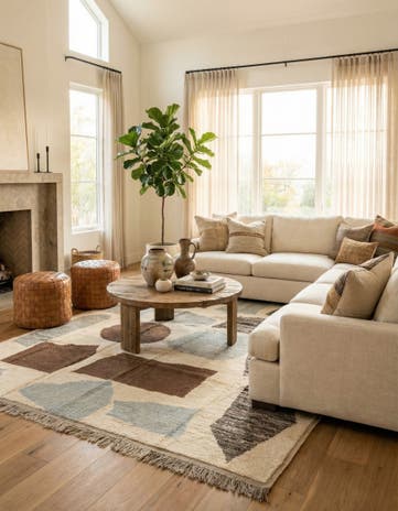 8' 5 x 10' 5 Hand Knotted Moroccan Wool Rug