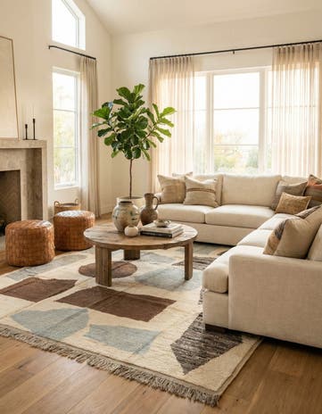 8' 5 x 10' 5 Hand Knotted Moroccan Wool Rug