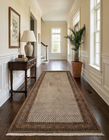 6' 2 x 11' 7 Hand Knotted Mir Wool Runner Rug