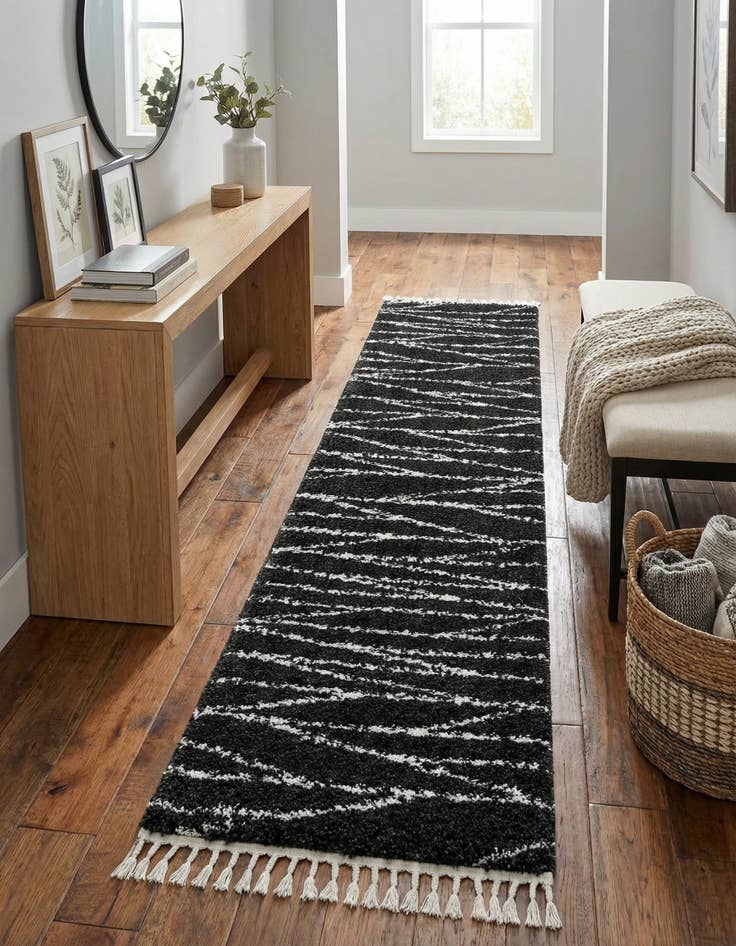 Detail image of 2' 7 x 12' Serenity Shag Runner Rug