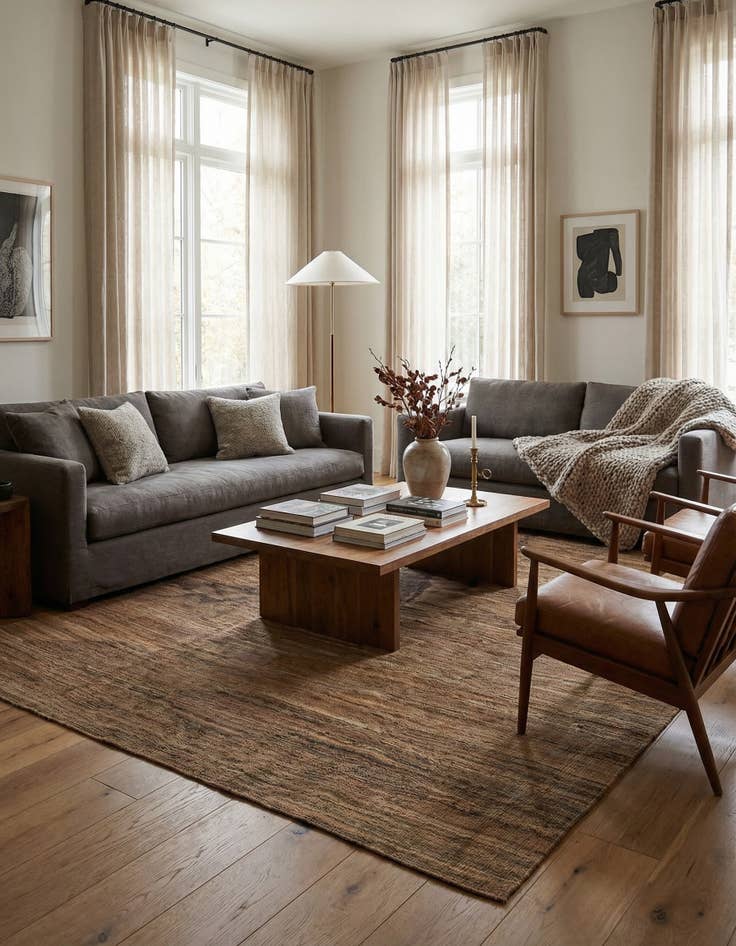 Detail image of 7' x 9' 8  Hand Woven Kilim Modern Wool Rug