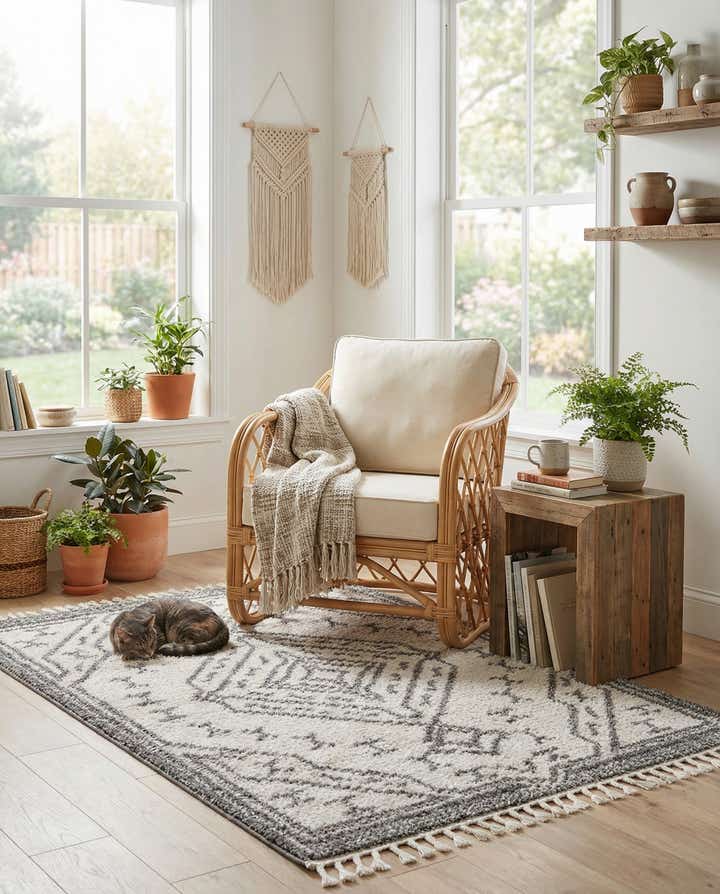 5' 3 x 7' 8 Athena Shag Rug