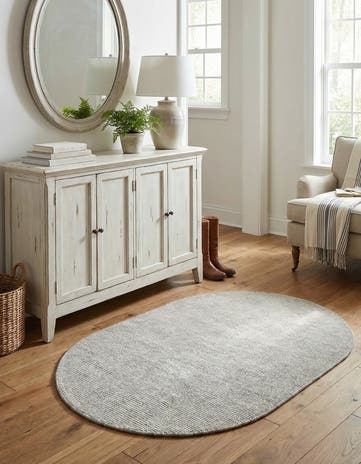 3' 1 x 5' 1 Hand Woven Jill Zarin English Manor Wool Oval Rug