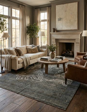 8' 10 x 11' 3 Hand Knotted Ultra Vintage Persian Wool Rug