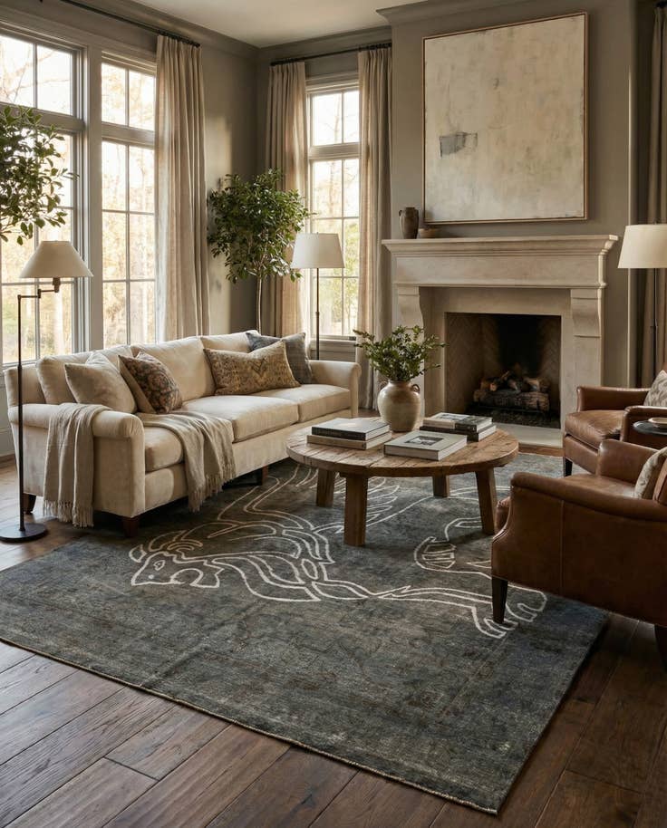 Detail image of 8' 10 x 11' 3 Hand Knotted Ultra Vintage Persian Wool Rug