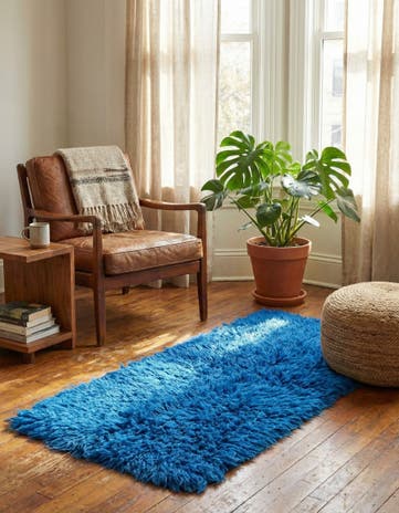 2' 4 x 5' 8 Hand Knotted Moroccan Wool Runner Rug