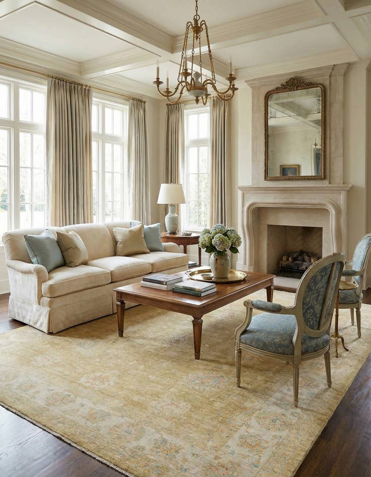 Detail image of 8' 11 x 12' Ziegler Wool Rug