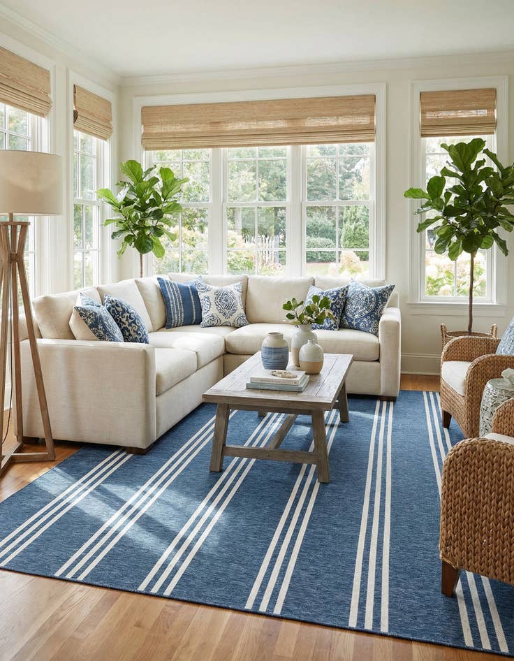 Detail image of 10' 8 x 10' 8  Washable Jill Zarin Anguilla Indoor / Outdoor Square Rug