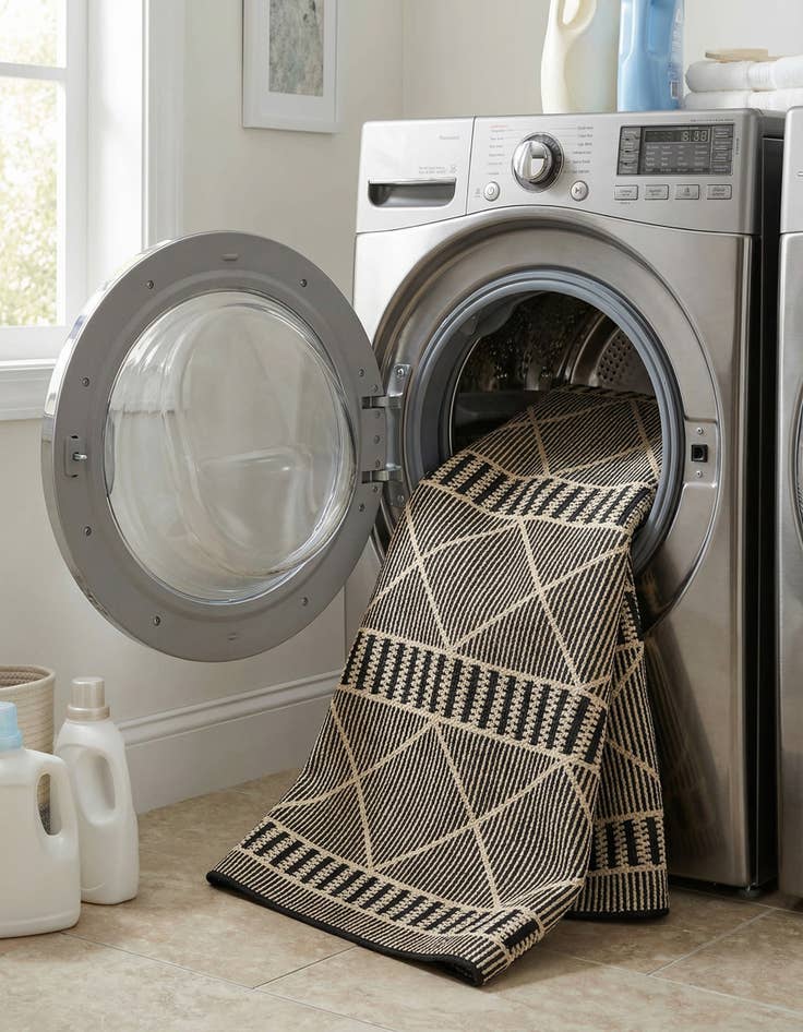 Detail image of 7' x 10'  Washable Trellis Indoor / Outdoor Rug