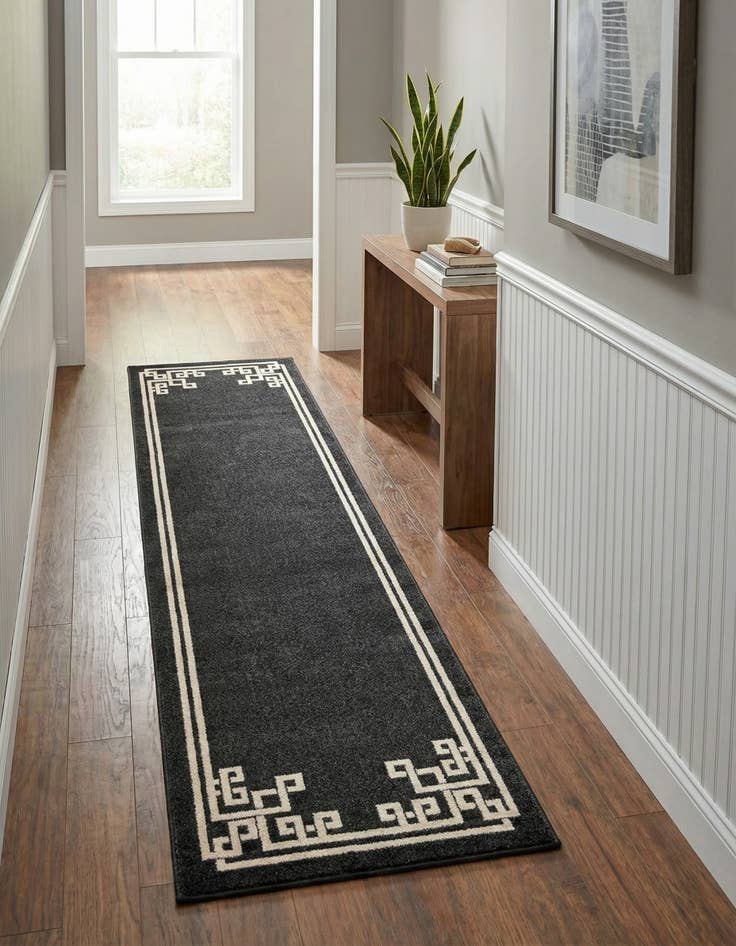 Detail image of 2' 7 x 10' Greek Key Runner Rug